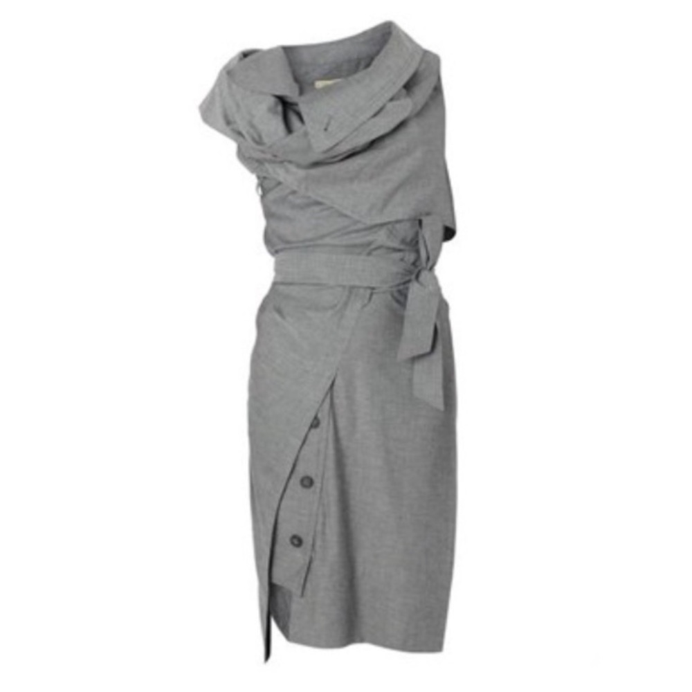 All Saints Gray Midi Dress